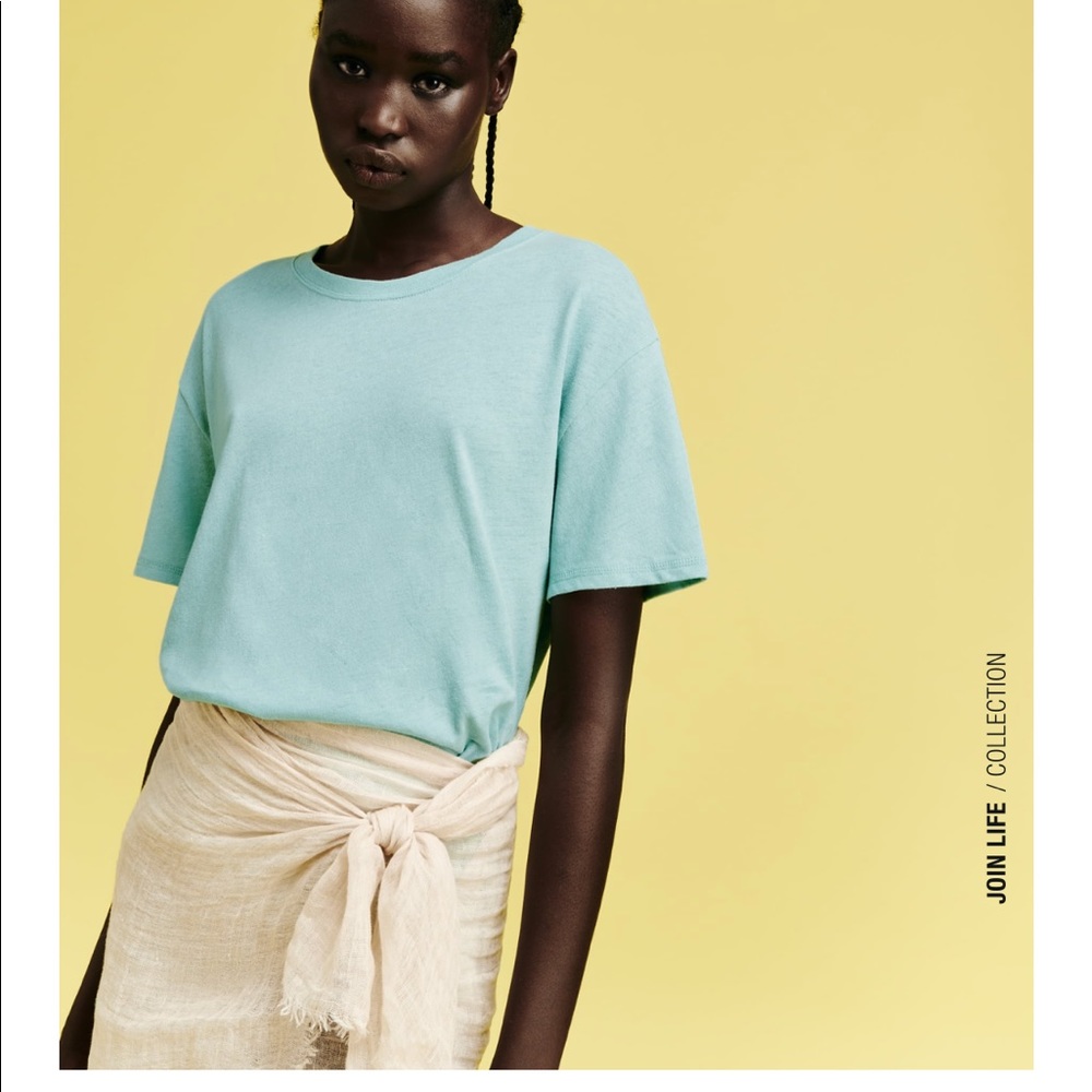 Zara Linen Blend T-shirt - Picture 3 of 9